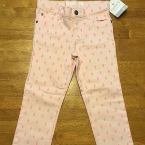 NWT Carter's Girl's Pink Seahorse Fit Jeans - S: 6